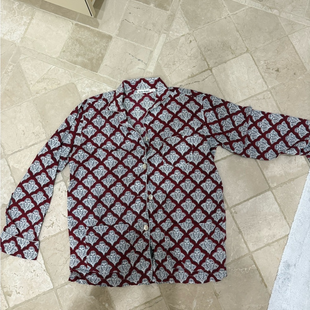 Roller rabbit oversized sleep polo top size small great condition